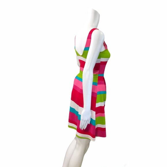 Tovia Dress Juniors Small Striped Stretch Tank Top Pullover Swimsuit Cover Up - Picture 2 of 6